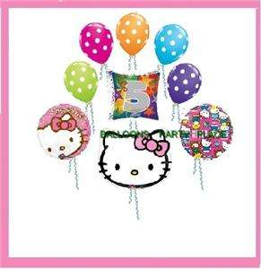 HELLO KITTY 5th fifth birthday balloon party supplies  