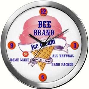  BEE 14 Inch Ice Cream Metal Clock Quartz Movement Kitchen 