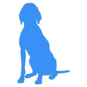  Hound Dog Large 10 Tall LIGHT BLUE vinyl window decal 