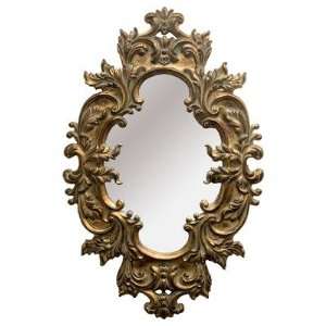  The Lion Framed Mirror in Antique Gold