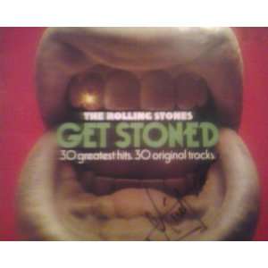 Rolling Stones Get Stoned 30 Greatest Hits Autographed Double Record 