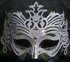 stunning party masquerade silver venetian crown mask  