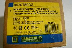 Square D 9070T50D2 Control Transformer 240/480 Volt  
