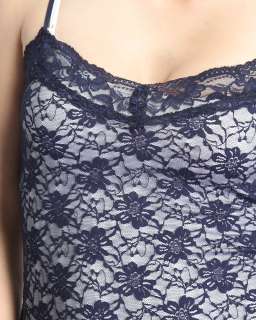   Stretch Sheer Floral LACE Spaghetti Straps TANK TOP Long Cami Tee