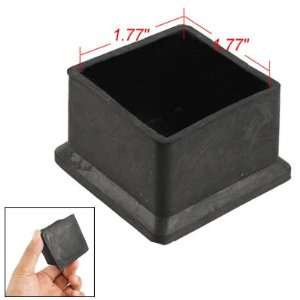   45mmx45mm Black Square Rubber Foot for Table Desk Leg