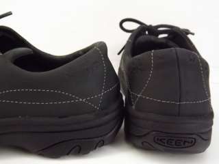 Womens shoes black leather comfort Keen 8.5 M oxfords floral  