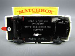 Vintage Matchbox Lesney FORD MUSTANG #8 Die Cast Car  