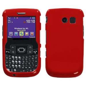 Solid Flaming Red Phone Protector Faceplate Cover For SAMSUNG R360 