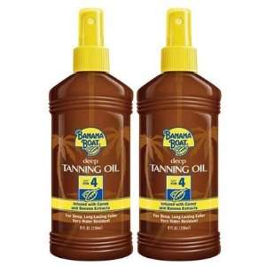 Banana Boat Dark Tanning Oil Spray SPF 4 Sunscreen, 8 oz, 2 ct 