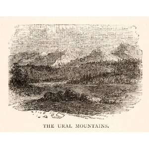  1881 Print Ural Mountain Range Landscape Western Russia 