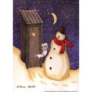  Becca Barton Frostys Outhouse 5.00 x 7.00 Poster Print 