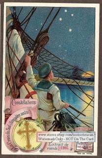 The Southern Cross Astronomy Constellation c1900 Card  