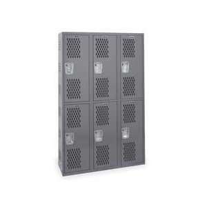 Assembled Ventilated Locker,w36,d12,h72   HALLOWELL  