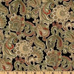  44 Wide Rooster Fields Sonoma Paisley Black Fabric By 