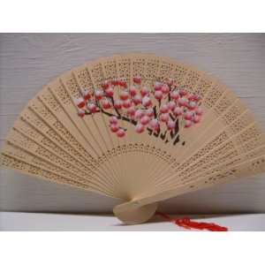  Scented Handpainted Carved Floral Hand Folding Fan