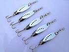 5pcs FISHING LURES SPOONS HOOK BASS WALLEY 6.5g LP501