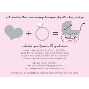    Love + Marriage Pink Baby Shower Invitations