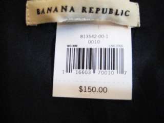 Banana Republic NWT $150 Linen Cotton Dress Classic Sheath 10 Black 