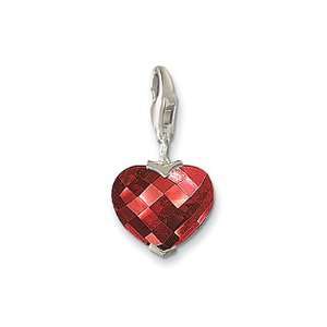    Thomas Sabo Heart Red Charm, Sterling Silver Thomas Sabo Jewelry