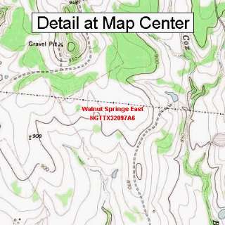 USGS Topographic Quadrangle Map   Walnut Springs East, Texas (Folded 