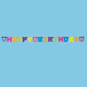  Neon Monkey Happy Birthday Banner   Party Decorations 