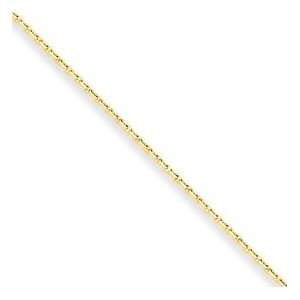  10K Yellow Gold 1.3mm Polished Solid Diamond Cut Cable 
