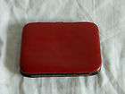 ENGLISH LEATHER HARD CASE WALLET, CREDIT CARD & ID HOLDER/DEEP RED 