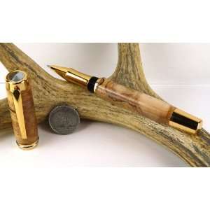  Spalted Maple Chairman Pen With a Gold Finish Office 