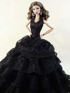   Lace Evening Gown Dress Outfit Silkstone Barbie Fashion Royalty Candi