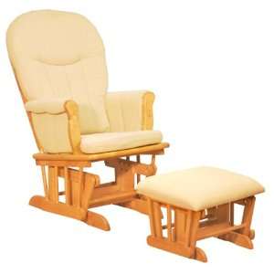  Athena Deluxe Glider Chair with Ottoman, Natural Baby