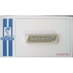  Shelby Gt Side Stripe Collectors Pin  White W/silver 