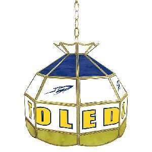  UNIVERSITY OF TOLEDO STAINED GLASS TIFFANY LAMP   16 INCH 