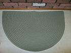   x3 Olive Color Hearth Fireplace Slice Half Round Area Rug Reversible