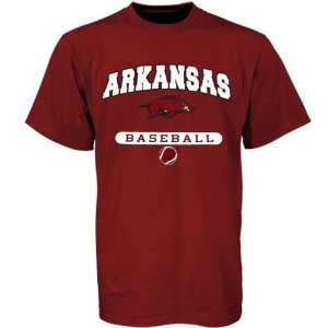   Arkansas Razorbacks Cardinal Baseball T shirt