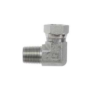  Steel Pipe Fitting, 90 Degree Elbow, 1/4 18 NPTF Male X 1 