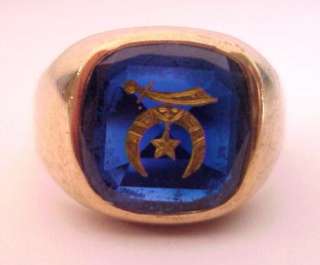 Vintage Shriners Ring, 10K Gold, Manly Ring  