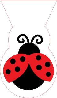 Fancy Ladybug Polka Dot Party Shaped Cello Bags x 12 £3.15