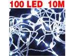 New 10M 100 LED White Xmas Party String Fairy Light indoor/outdoor 