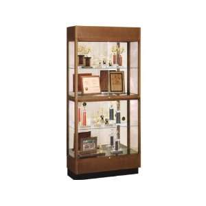  Hard Wood 2 Tier Trophy Cabinet   Mirror (36Wx70H)