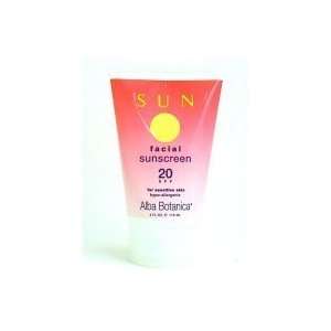  Alba Botanica Facial Sunscreen SPF20 4 oz Cream Beauty