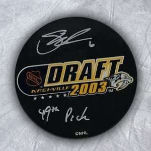 Shea Weber 2003 Nhl Draft Day Puck Autographed/Hand Signed W 49Th Pick