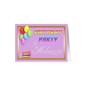 Mckenzie Birthday Party Invitation Card Toys & Games