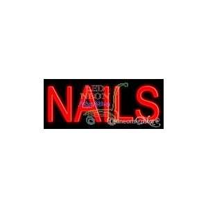 Nails Neon Sign 24 inch tall x 10 inch wide x 3.5 inch deep outdoor 