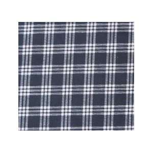  Navy and White Plaid Chenille Blanket