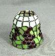   TIFFANY LEADED STAINED SLAG RUBY RED HOBNAIL GLASS LAMP LIGHT SHADE