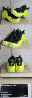 Nike Air Foamposite One Penny Electrolime Yellow Black DS Sz 11.5 new 
