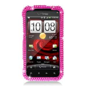 For HTC 6350 DROID INCREDIBLE 2 Crystal Bling Case Hot Pink Phone 