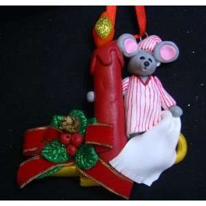  3750 Mouse with Candle Christmas Ornament