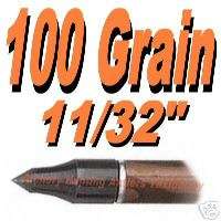 100 GRAIN CROSSBOW BOLT FIELD POINTS 11/32 1 DOZEN NEW  