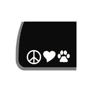 Peace, Love, Dogs Decal for Car, Truck, Notebook Etc. by  